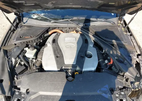 2015 Infiniti Q50 Hybrid Sport из США, поврежденный, VIN JN1AV7AP4FM790661